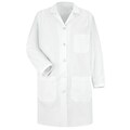 Red Kap® Womens 5 Button Lab Coat, White, XL