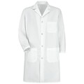Red Kap® Mens 4 Button Lab Coat, White, XXL
