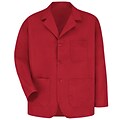 Red Kap® Long-Sleeve Lapel Counter Coat, Red, Medium