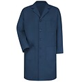 Red Kap® Mens 5 Button Lab Coat, Navy, Size 50