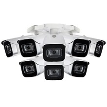 Lorex Fusion 4K 8.0-MP 16-Camera-Capable 4-TB NVR System with 8 IP Bullet Cameras, White (N864A64B-8