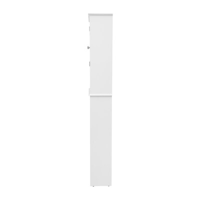 Flash Furniture Dune 66.25" Over the Toilet Shelf Cabinet with 3 Shelves, White (FSBATH1WH)