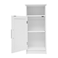 Flash Furniture Vega 34" Bathroom Storage Cabinet Organizer with 3 Shelves, White (FSVEGABATH3WH)