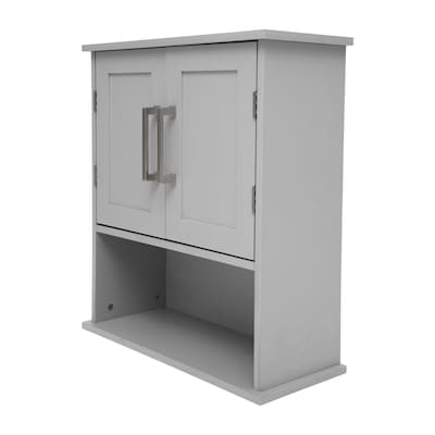Flash Furniture Vega 24 Wall Mounted Medicine Cabinet Storage Organizer with 3 Shelves, Gray (FSVEG