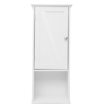 Flash Furniture Dune 70" Freestanding Bathroom Linen Tower Storage Cabinet with 5 Shelves, White (FSBATH6WH)