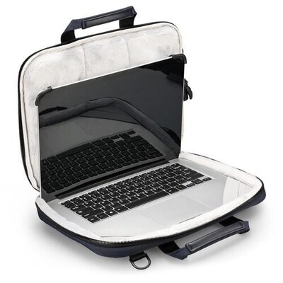 SwissDigital BOLLIGEN Polyester Laptop Sleeve for 16'' Laptops, Navy Blue, (SD8526-12)