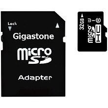 Gigastone GS-2IN1600X32GB-R Prime Series microSD Card with Adapter (32GB) (GIGS2IN132GBR)