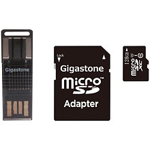 Gigastone GS-4IN1600X128GB-R      Prime Series microSD Card 4-in-1 Kit (128GB) (GIGS4IN1128GBR)