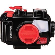 Olympus Underwater Housing Camera Case for Olympus Tough TG-6 Digital Camera, Black/Red, (PT-059)