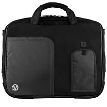 SumacLife 14 Inch Business Messenger Briefcase Laptop Case, Black (PT_NBKLEA732_W1)
