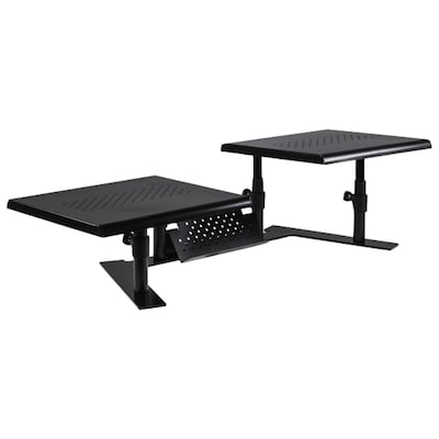 Allsop Metal Art ErgoTwin Dual Monitor Stand, Holds Up to 24 Monitors, Black (ALS31883)
