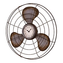 La Crosse Clock 16.5 Inch Metal Fan Quartz Analog Wall Clock (404-3942)