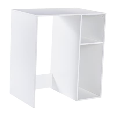 Flash Furniture Lotus Engineered Wood Mini Fridge Bookshelf Storage Station, White (NAN17300WH)