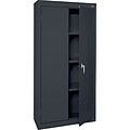 OfficeSource Budget 72 Metal Storage Cabinet with 4 Shelves, Black (8902BLK)