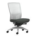 Union & Scale Workplace2.0™ Fabric Task Chair, Iron Ore, Integrated Lumbar, Armless, Advanced Synchr