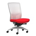 Union & Scale Workplace2.0™ Fabric Task Chair, Ruby Red, Integrated Lumbar, Armless, Advanced Synchr
