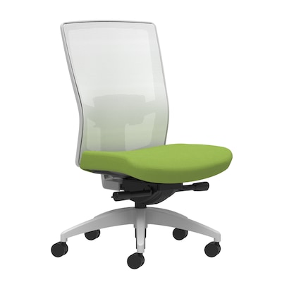 Union & Scale Workplace2.0™ Fabric Task Chair, Pear, Adjustable Lumbar, Armless, Advanced Synchro-Ti