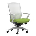 Union & Scale Workplace2.0™ Fabric Task Chair, Pear, Integrated Lumbar, Fixed Arms, Advanced Synchro