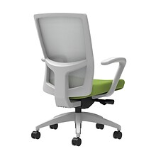 Union & Scale Workplace2.0™ Fabric Task Chair, Pear, Integrated Lumbar, Fixed Arms, Advanced Synchro