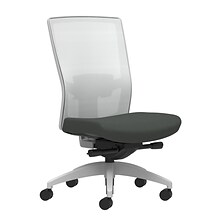 Union & Scale Workplace2.0™ Fabric Task Chair, Iron Ore, Adjustable Lumbar, Armless, Advanced Synchr
