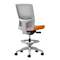 Union & Scale Workplace2.0™ Fabric Stool, Apricot, Adjustable Lumbar, Armless, Synchro-Tilt, Partial Assembly Required