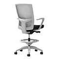 Union & Scale Workplace2.0™ Stool, Black Vinyl, Integrated Lumbar, Fixed Arms, Synchro-Tilt Seat Con