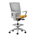 Union & Scale Workplace2.0™ Fabric Stool, Goldenrod, Integrated Lumbar, Fixed Arms, Synchro-Tilt Sea