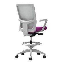 Union & Scale Workplace2.0™ Fabric Stool, Amethyst, Integrated Lumbar, Fixed Arms, Synchro-Tilt, Par