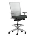 Union & Scale Workplace2.0™ Fabric Stool, Iron Ore, Integrated Lumbar, 2D Arms, Synchro-Tilt (53777)