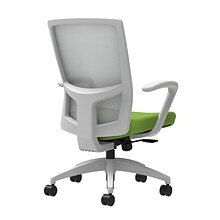 Union & Scale Workplace2.0™ Fabric Task Chair, Pear, Integrated Lumbar, Fixed Arms, Synchro-Tilt w/