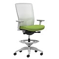 Union & Scale Workplace2.0™ Fabric Stool, Pear, Integrated Lumbar, Height & Width Adjustable Arms, S