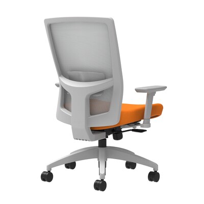 Union & Scale Workplace2.0™ Fabric Task Chair, Apricot, Adjustable Lumbar, 2D Arms, Synchro-Tilt wit