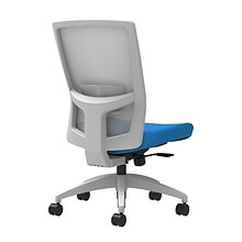 Union & Scale Workplace2.0™ Fabric Task Chair, Cobalt, Adjustable Lumbar, Armless, Synchro-Tilt w/ S