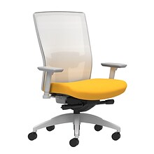 Union & Scale Workplace2.0™ Fabric Task Chair, Goldenrod, Adjustable Lumbar, 2D Arms, Advanced Synch