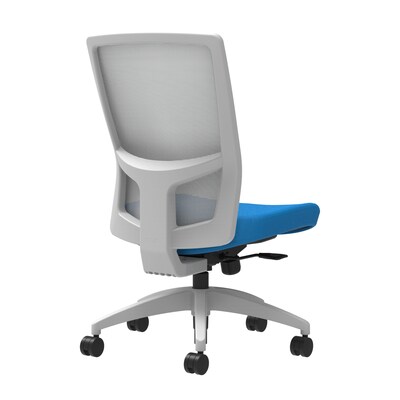 Union & Scale Workplace2.0™ Fabric Task Chair, Cobalt, Integrated Lumbar, Armless, Synchro-Tilt w/ Seat Slide Control (53498)