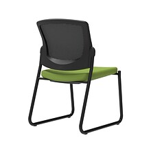 Union & Scale Workplace2.0™ Fabric Guest Chair, Pear, Integrated Lumbar, Armless, Stationary Seat Co