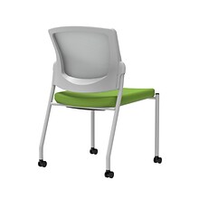Union & Scale Workplace2.0™ Fabric Guest Chair, Pear, Integrated Lumbar, Armless, Stationary Seat Co