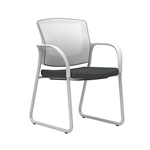 Union & Scale™ Workplace2.0™ Fabric Guest Chair, Iron Ore, Integrated Lumbar, Fixed Arms, Stationary