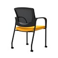 Union & Scale Workplace2.0™ Fabric Guest Chair, Goldenrod, Integrated Lumbar, Fixed Arms, Stationary