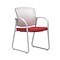 Union & Scale Workplace2.0™ Fabric Guest Chair, Cherry, Integrated Lumbar, Fixed Arms, Stationary Se