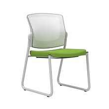 Union & Scale Workplace2.0™ Fabric Guest Chair, Pear, Integrated Lumbar, Armless, Stationary Seat Co