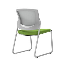 Union & Scale Workplace2.0™ Fabric Guest Chair, Pear, Integrated Lumbar, Armless, Stationary Seat Co