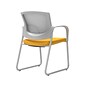 Union & Scale Workplace2.0™ Fabric Guest Chair, Goldenrod, Integrated Lumbar, Fixed Arms, Stationary Seat Control (53746)