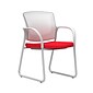 Union & Scale Workplace2.0™ Fabric Guest Chair, Ruby Red, Integrated Lumbar, Fixed Arms, Stationary, Fully Assembled