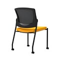 Union & Scale Workplace2.0™ Fabric Guest Chair, Goldenrod, Integrated Lumbar, Armless, Stationary, F