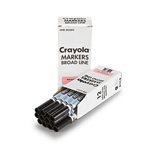 Crayola® Washable Broad Line Bulk Markers, 12 Pack, Black (58-7800-051)