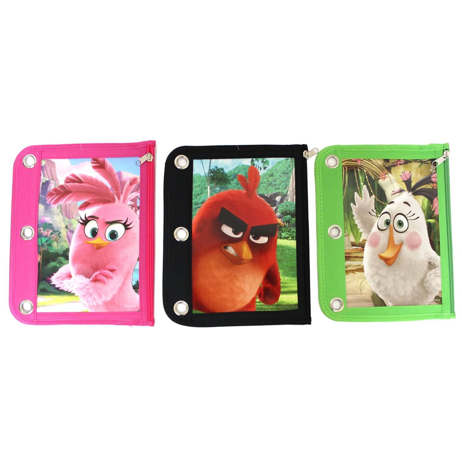 Angry Birds Binder Pencil Pouch, Assorted, 6 Pack (7586)
