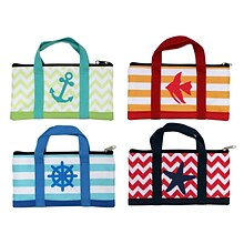 Inkology Beach Bag Pencil Pouch, Assorted, 8 Pack (4530)