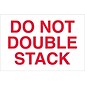 Tape Logic Labels, "Do Not Double Stack", 2 x 3", Red/White, 500/Roll (DL1617)