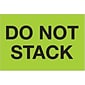 Tape Logic Labels, "Do Not Stack", 2 x 3", Fluorescent Green, 500/Roll (DL1619)
